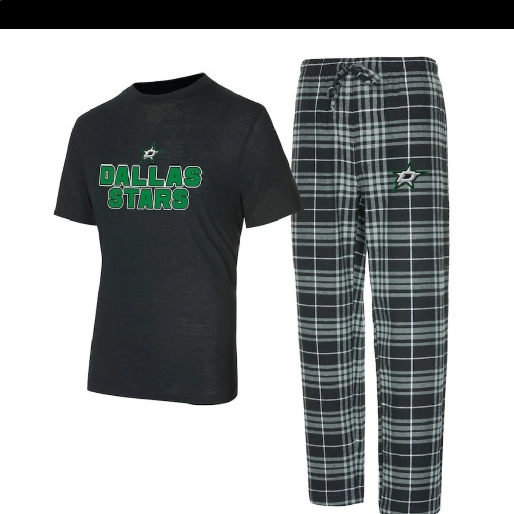 Dallas Stars Sleep Set Men’s Small Top + Pants NHL Concepts Sport